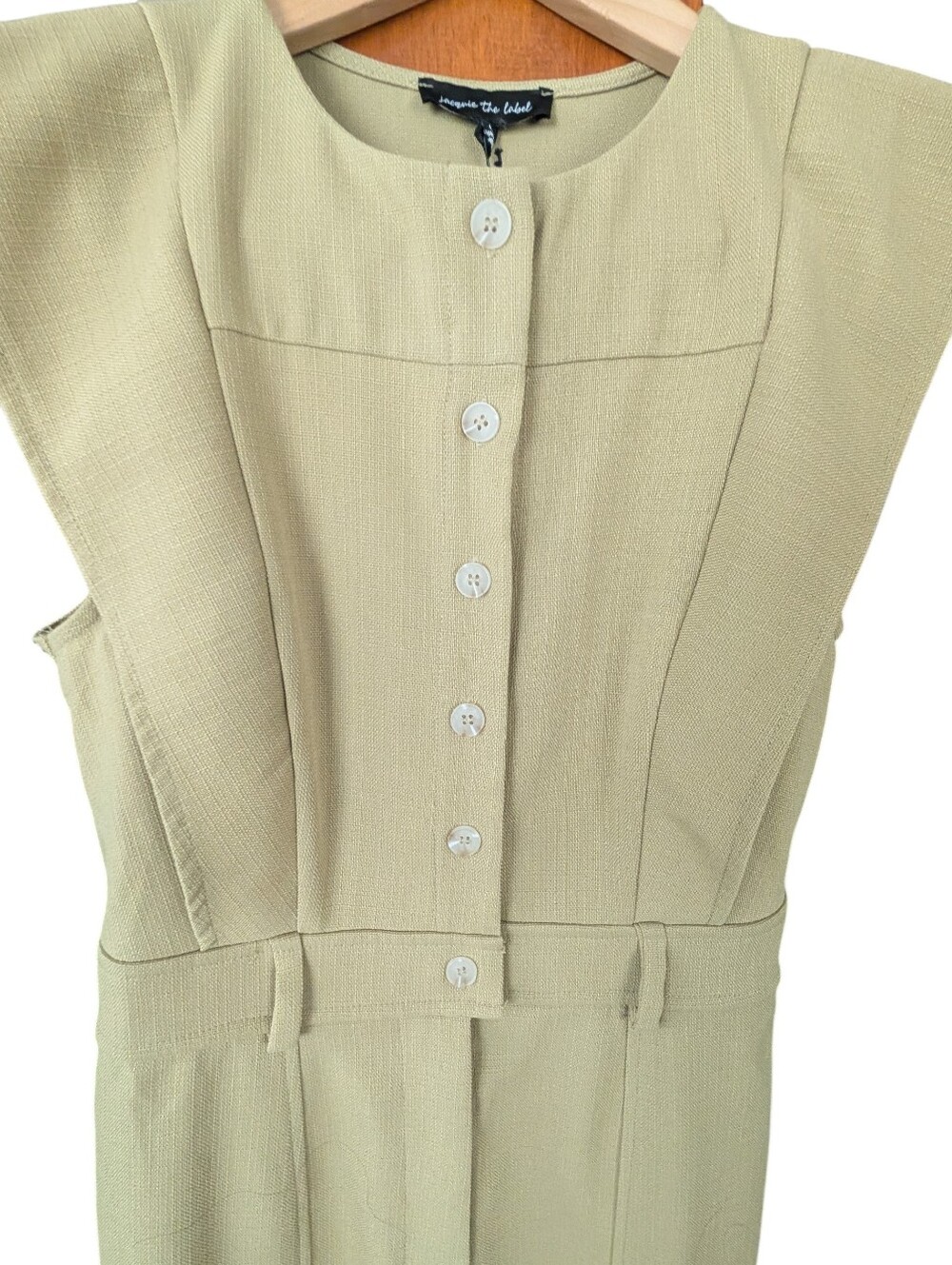 Jacquie The Label Sleeveless Cream-Tone Tailored Jumpsuit - Picture 3 of 5